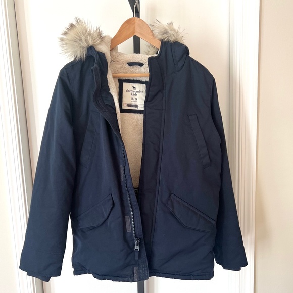 Abercrombie Kids Parka Coat with Removable Faux Fur Trim - Picture 5 of 14